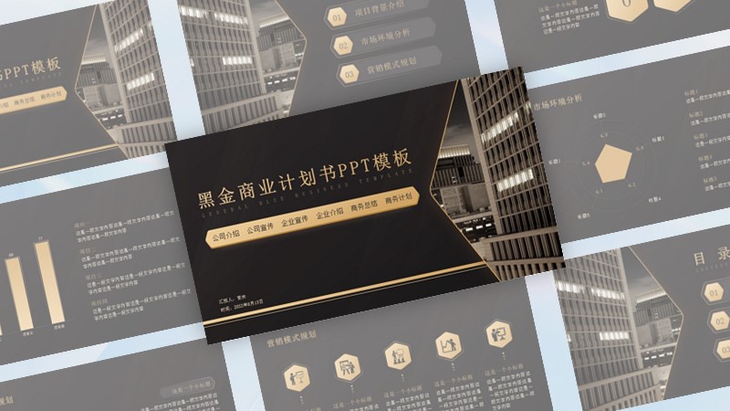 黑金商务风商业计划书